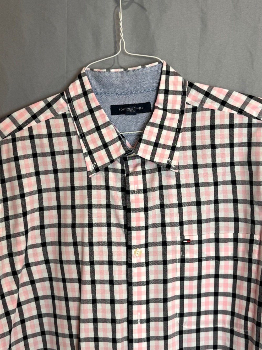 Men's Tommy Hilfiger LS Patterned Button Down Shirt Sz Large EUC
